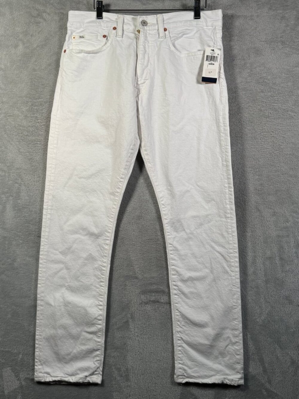Polo Ralph Lauren Jeans Mens 32x30 White Varick Slim Straight Garment Dyed $125